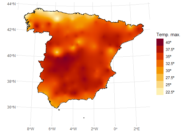 $Mapping$ de temperaturas máximas (06/08/2022).